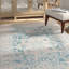 Tapis bleu sarcelle / ivoire Christa-1451551807