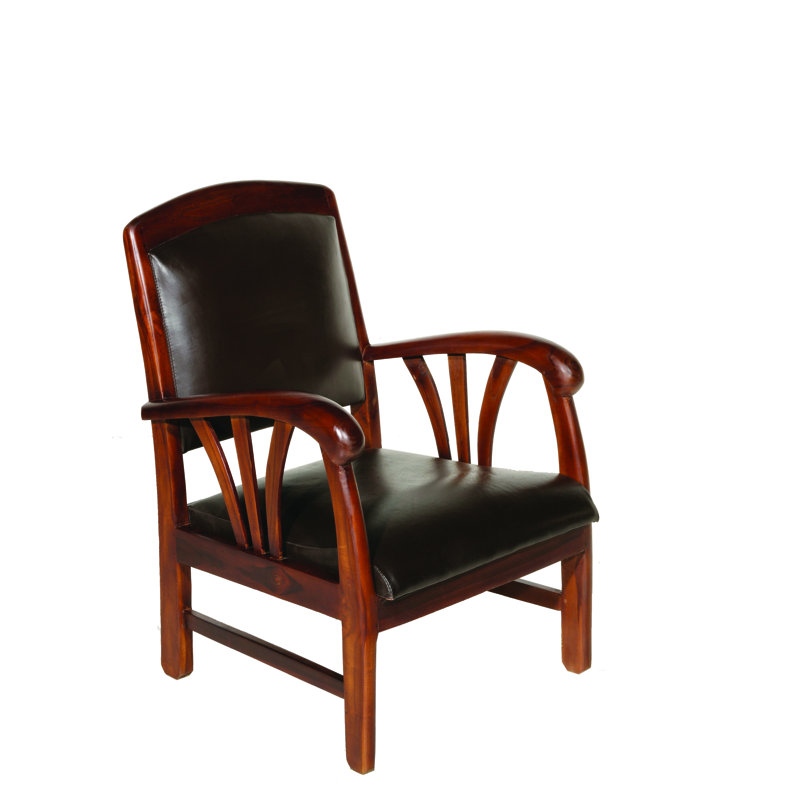 Upholstered Armchair, Dark Brown