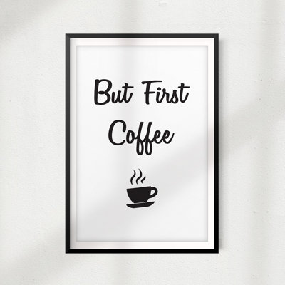 But But Coffee - Reproduction d'art textuel sur papier encadré