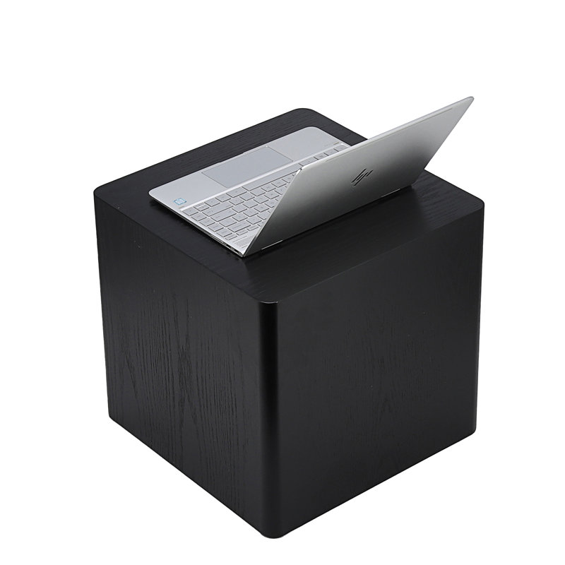 Ensemble de 2 tables basses en MDF Polimice, Noir