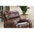 Transitional Style Recliner With Oversized Handle Nailhead Arms Top Pillow Brown Finish Primary Living Room