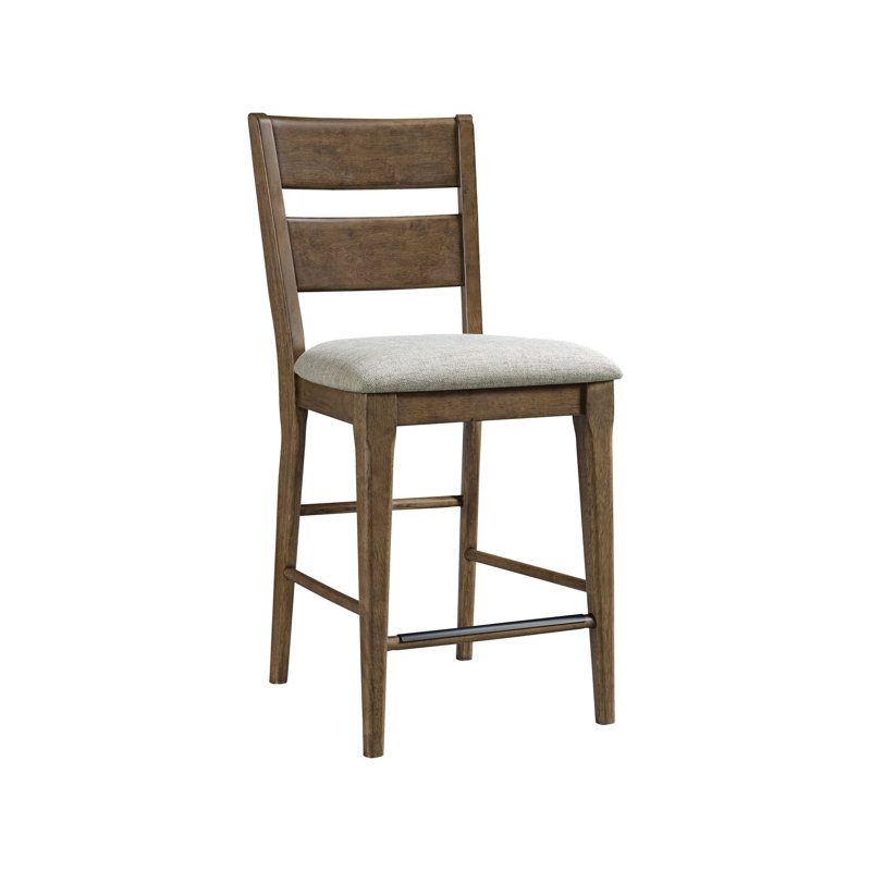 Chene 24" Upholstered Barstool, Honey