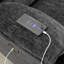 Canapé modulaire inclinable électrique avec chargeur sans fil de couleur grise
