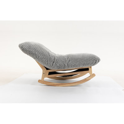 Armless Corduroy Bean Bag Rocking Lazy Chair with Backrest