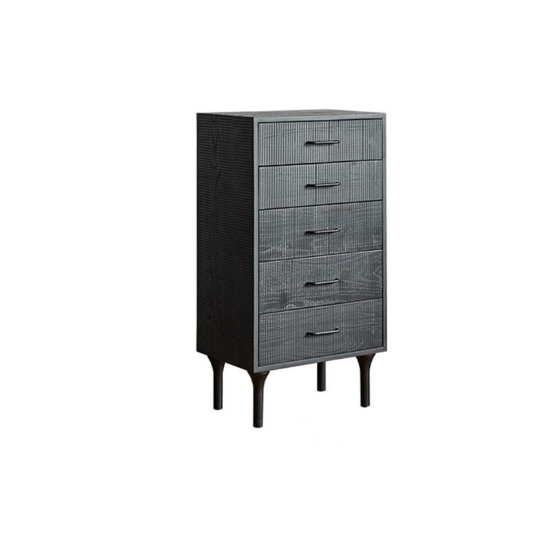 Commode d'appoint simple en bois massif