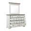 Commode 10 tiroirs avec miroir L gras