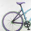 Impression de vélo bleu et mauve sur toile