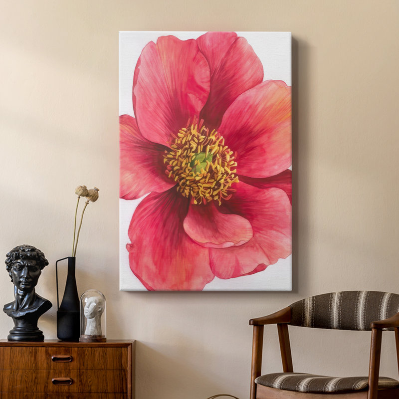 Tree Peony I -Custom Wrapped Gallery Cavas, 18" H x 12" W