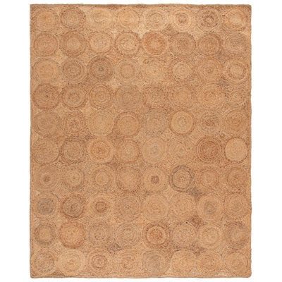 Cidalino Natural Fiber Hand Loomed Jute Pile Geometric Rug
