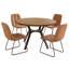 Ensemble de table de salle à manger extensible 43,2 "-59.1" Clanton, table de cuisine ronde Mid-Century-2035033154-2035033155-2035033159