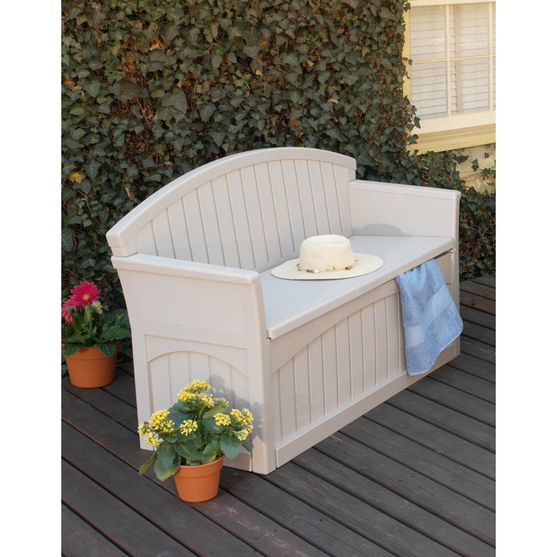Suncast 50 Gallon Patio Storage Bench - Light Taupe