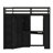 Space-Saving Elevated Bed System Featuring Large Closet, Workstation with Slide-out Keyboard Drawer, Device Charging Station, and Adjustable Metal Lighting-408653256