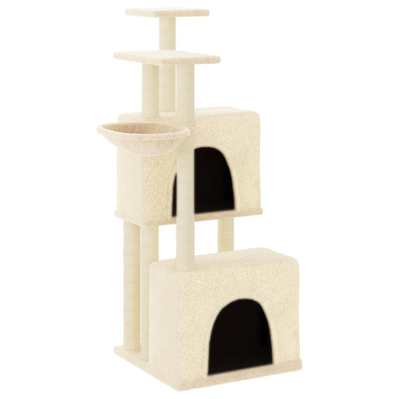 122cm H Cat Tree, Cream