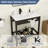 32 in. Rectangular Ceramic Console Bathroom Sink with Overflow and Towel Rack