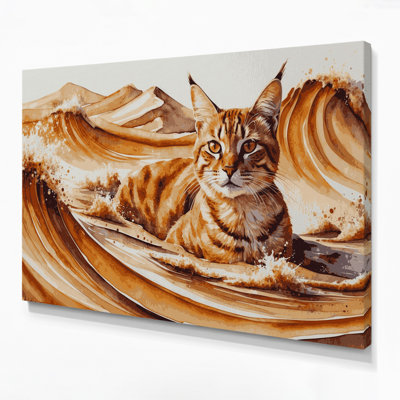 Art animalier sur toile beige