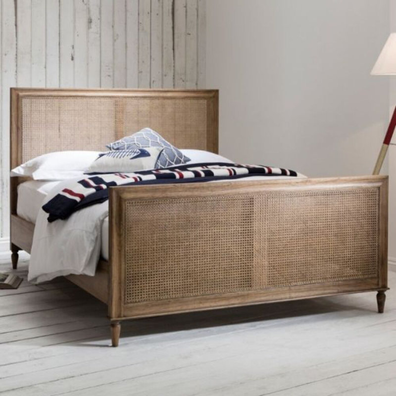 Gaughan Solid Wood Bed, Weathered, Kingsize (5')