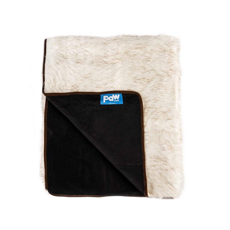 Light Gray Faux Fur Waterproof Pet Blanket, 60" x 50"