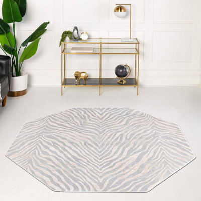 Tapis gris / ivoire Animal Inspirations Courtneyann