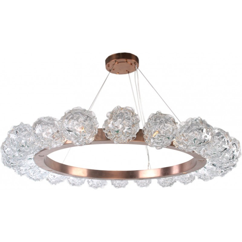 Lustre rond Jantje Light, Bronze plat, Transparent, 60" Diameter  x 42" Height