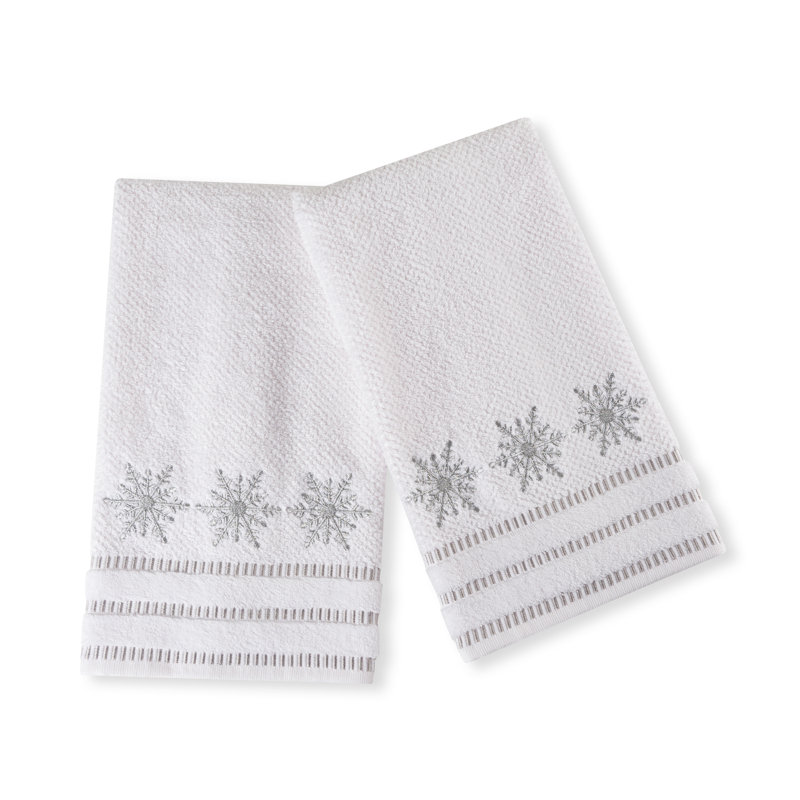 Lorne Snowflakes Turkish Cotton Holiday Hand Towel