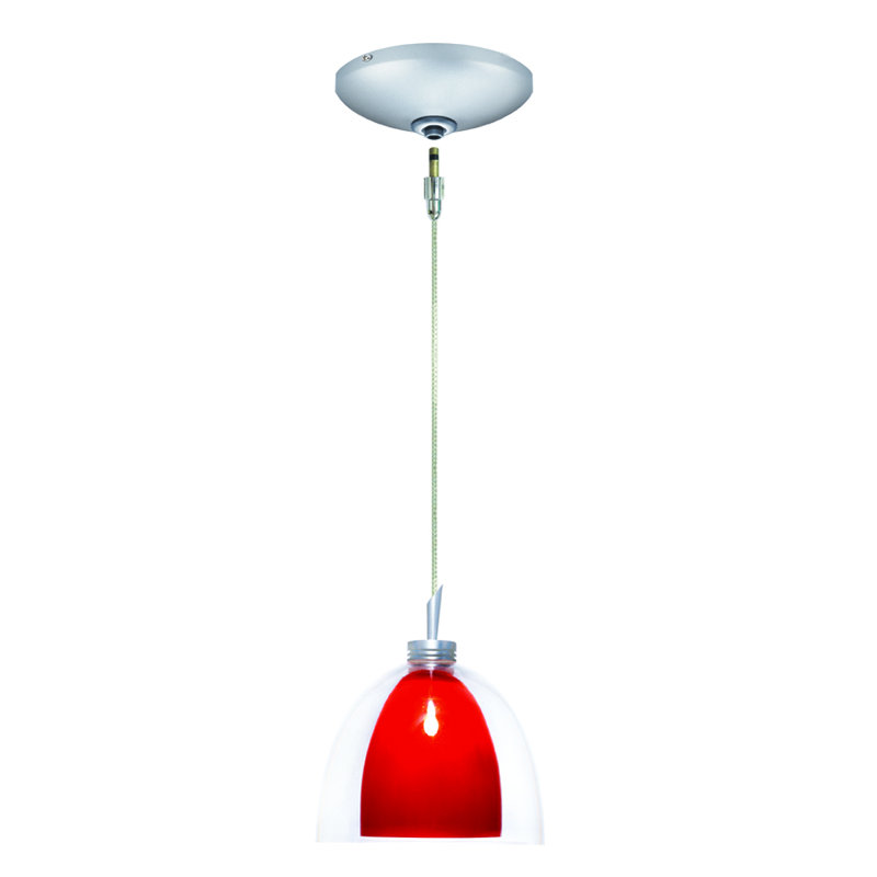 Ensemble de rail d’éclairage 1 lumières Lina, Chrome, Rouge