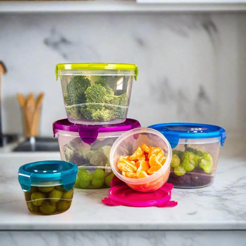 Clear Plastic 10-Piece Food Storage Container Set