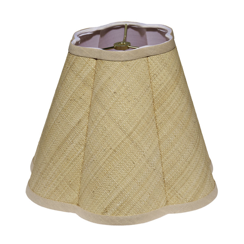 Scalloped Raffia Lamp Shade, Large, 9" H x 12" W x 12" D