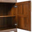 Tall Arched Pantry Cabinet with Power Outlet & LED Light and Adjustable Shelves-131983025