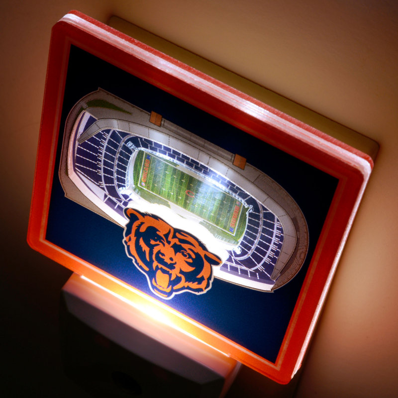 NFL Chicago Bears Stadium View Night Light