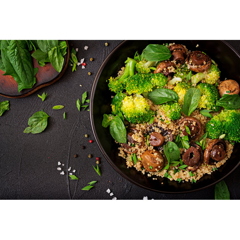 Healthy Vegan Salad - Wrapped Canvas Print, 20cm H x 30cm W x 3.8cm D