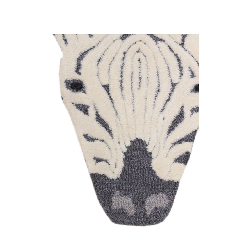 Handmade Tufted Zebra Kids Rug, Novelty 3' x 5'