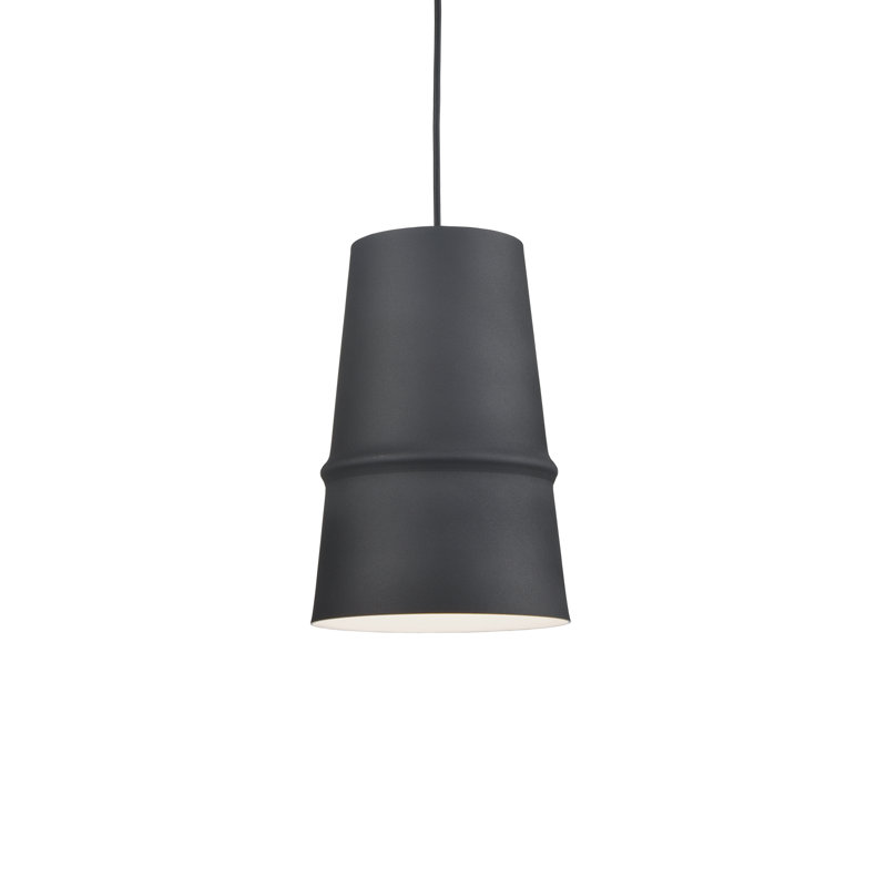 Luminaire suspendu conique à 1 lumière Castor, Noir