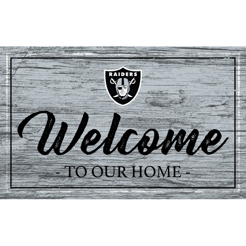 NFL " Welome " Textual Art Print, Oakland Raiders