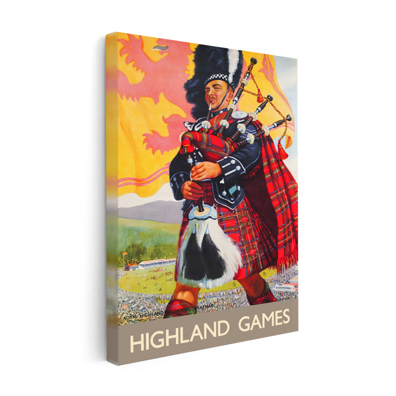 Highland Games Travel By Rails, Unframed, Canvas, 11"H x 14"W