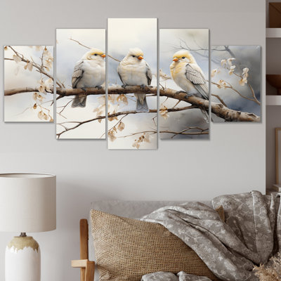 «Bird Silent Watcher VII» sur toile, reproduction de 5 pièces