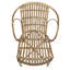Chaise en bambou pur avec dossier arrondi