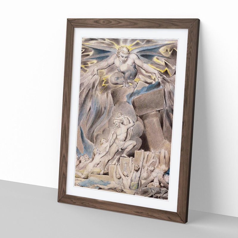 Overwhelmed by William Blake - Framed Print, 65cm H x 48cm W x 2cm D, Walnut Framed