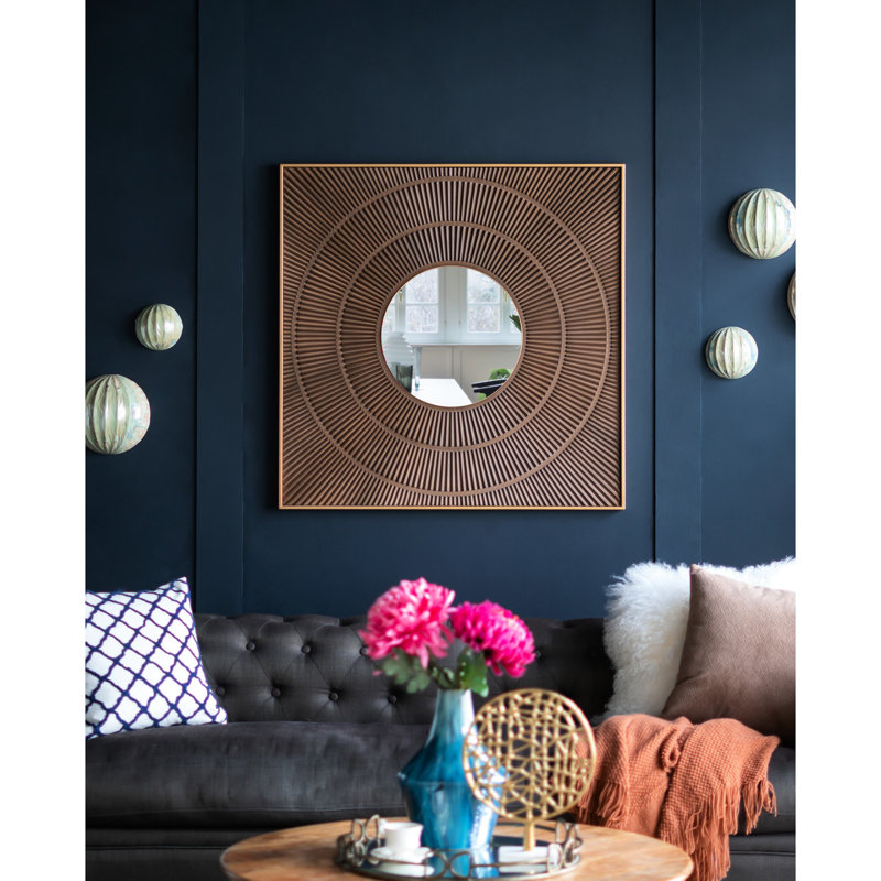 Miroir carré 40 "X, Fer