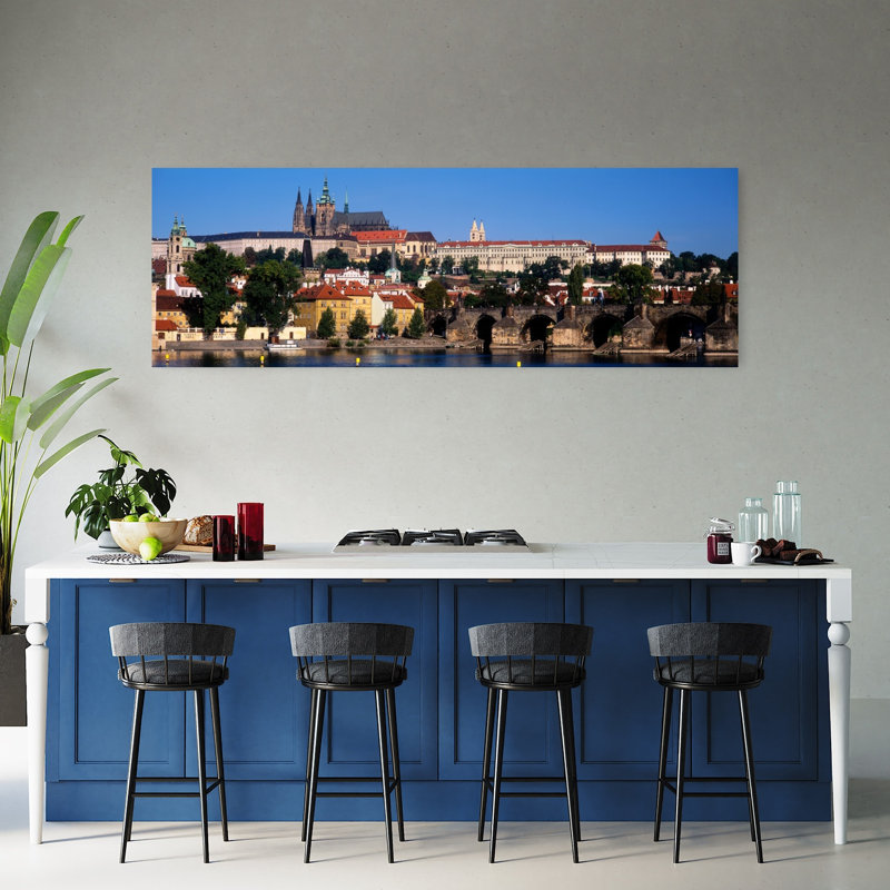 Vltava River, Prague, République tchèque, art contemporain urbain, H 20 po x l 60 po