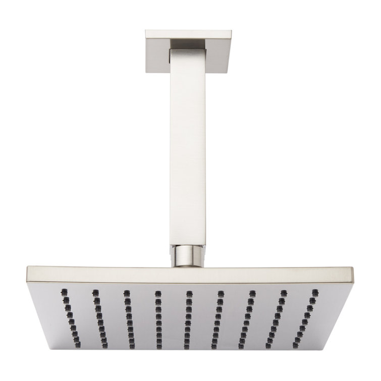 Signature Hardware Rigi Rainfall Shower Head with 12" Square Ceiling Mounted Shower Arm