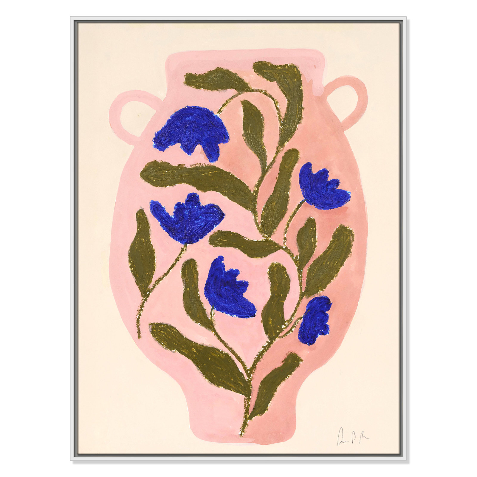 Vase No. 01 Print by Camilla Bergqvist, 41.5" H x 31.5" W, White