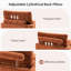 Modular Chenille Chaise Lounge With Armrests, Usb Port, Cup Holder & Phone Holder – Each Seat With Bracket Support-967759