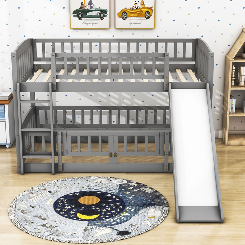 Lit superposé standard Gentjana par Harriet Bee, Simple sur simple, gris