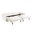 Canapé-lit convertible 4 places avec chargement et rangement USB - Canapé moderne en chenille avec siège profond et lit escamotable