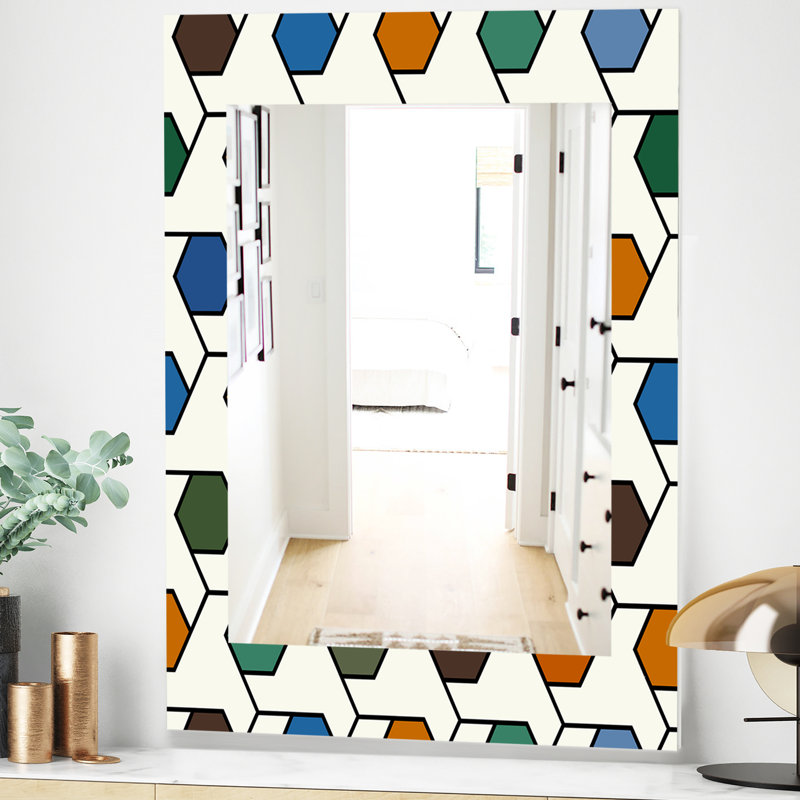 Miroir mural Honeycomb 7, H 39,4 po x l 29,5 po