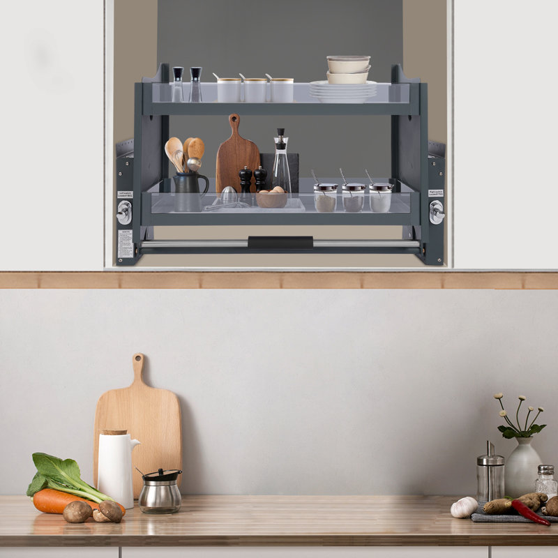 Upper Kitchen Wall Cabinet Storage Organizer