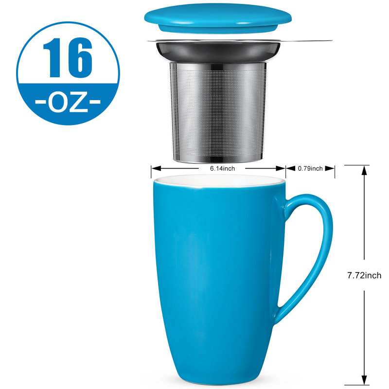 Tasse à thé en céramique Loughguile, Bleu