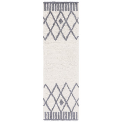 Vermont Hand Tufted New Zealand Wool And Cotton With Latex Geometric Rug
