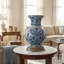 Blue Scroll Porcelain Vase with Bronze Ormolu