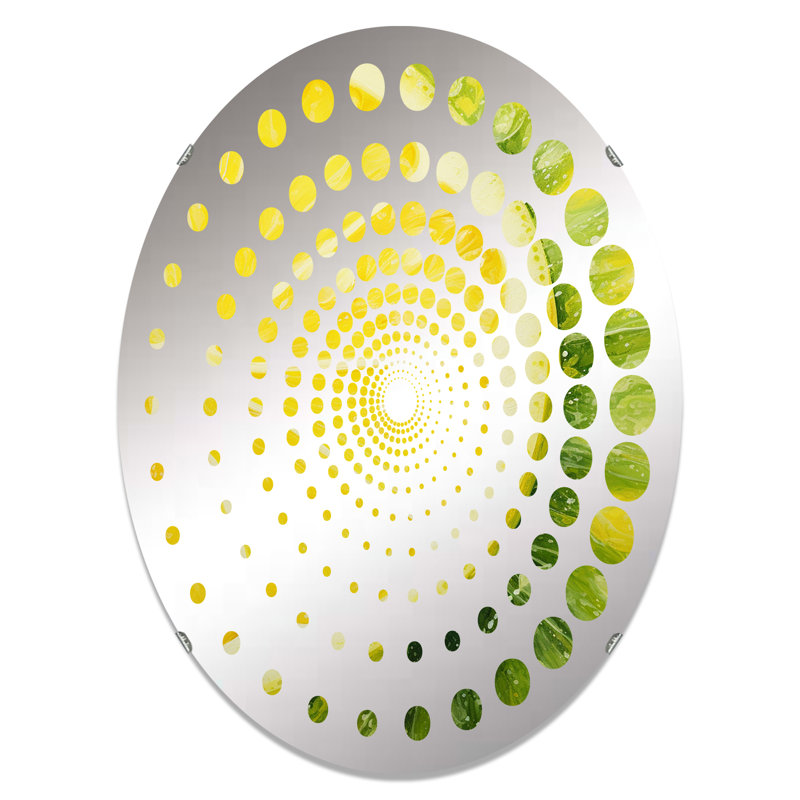Zeste citron zeste - miroir décoratif en spirale MIR106245 O, L 20 po x H 30 po